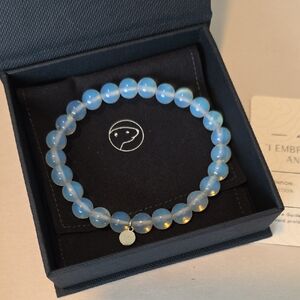 Opal Beaded Bracelet With Otter Charm NWOT